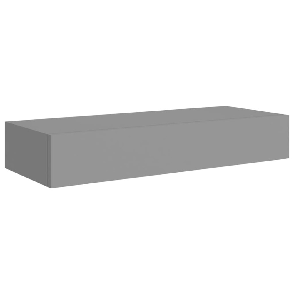 vidaXL Dulap de perete cu sertar, gri, 60x23,5x10 cm, MDF