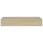 vidaXL Dulapuri de perete cu sertare 2 buc. stejar 60x23,5x10 cm MDF