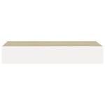 vidaXL Dulap de perete cu sertar, stejar și alb, 60x23,5x10 cm, MDF