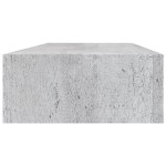 vidaXL Dulap de perete cu sertar, gri beton, 60x23,5x10 cm, MDF vidaXL Dulap de perete cu sertar, gri beton, 60x23,5x10 cm, MDF