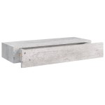 vidaXL Dulap de perete cu sertar, gri beton, 60x23,5x10 cm, MDF vidaXL Dulap de perete cu sertar, gri beton, 60x23,5x10 cm, MDF