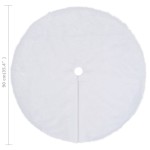 vidaXL Covor fustă brad Crăciun, alb, 90 cm, blană artificială vidaXL Covor fustă brad Crăciun, alb, 90 cm, blană artificială