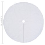 vidaXL Covor fustă brad Crăciun, alb, 150 cm, blană artificială vidaXL Covor fustă brad Crăciun, alb, 150 cm, blană artificială