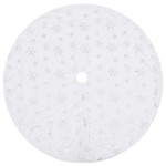 vidaXL Covor fustă brad Crăciun, alb, 90 cm, blană artificială vidaXL Covor fustă brad Crăciun, alb, 90 cm, blană artificială