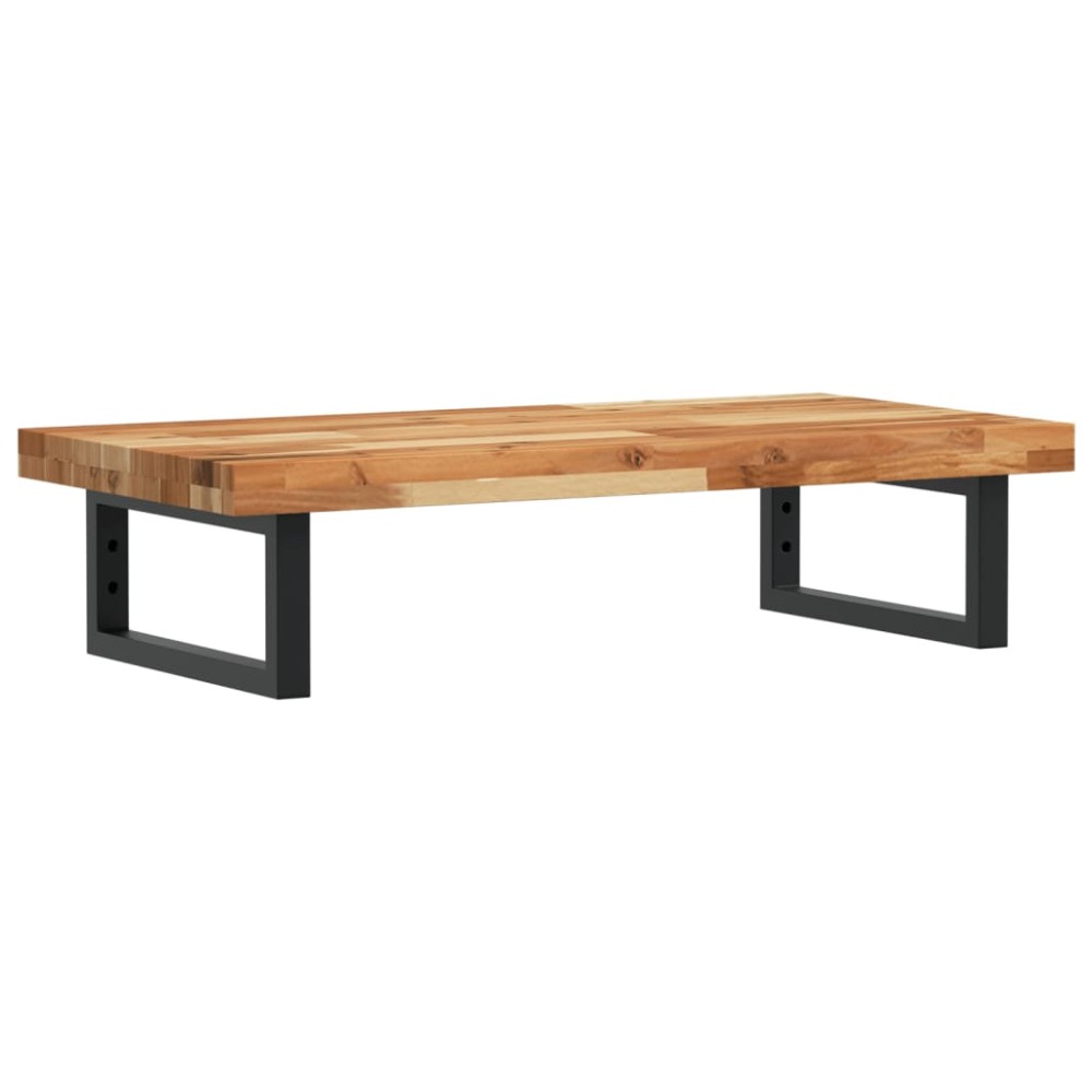 vidaXL Raft pentru lavoar montat pe perete, oțel și lemn masiv acacia