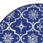 vidaXL Covor fustă de brad Crăciun cu șosetă albastru 122 cm țesătură vidaXL Covor fustă de brad Crăciun cu șosetă albastru 122 cm țesătură