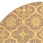 vidaXL Covor fustă de brad Crăciun cu șosetă, galben, 90 cm, țesătură vidaXL Covor fustă de brad Crăciun cu șosetă, galben, 90 cm, țesătură