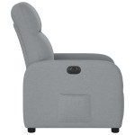 vidaXL Fotoliu rabatabil electric, gri deschis, textil