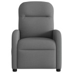 vidaXL Fotoliu rabatabil electric, gri închis, material textil