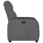vidaXL Fotoliu rabatabil electric, gri închis, material textil