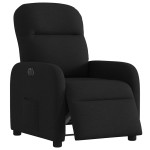 vidaXL Fotoliu rabatabil electric, negru, material textil