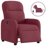 vidaXL Fotoliu rabatabil electric, roșu vin, material textil