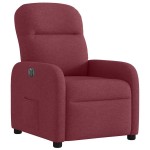 vidaXL Fotoliu rabatabil electric, roșu vin, material textil