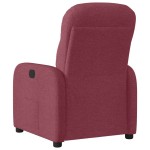vidaXL Fotoliu rabatabil electric, roșu vin, material textil