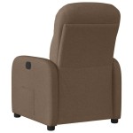 vidaXL Fotoliu rabatabil electric, maro, material textil
