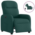 vidaXL Fotoliu rabatabil electric, verde închis, material textil vidaXL Fotoliu rabatabil electric, verde închis, material textil