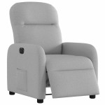 vidaXL Scaun reclinabil electric Cloud Grey Fabric