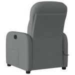 vidaXL Fotoliu electric de masaj rabatabil, gri închis, textil