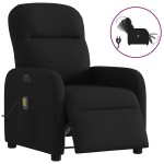 vidaXL Fotoliu electric de masaj rabatabil, negru, textil vidaXL Fotoliu electric de masaj rabatabil, negru, textil