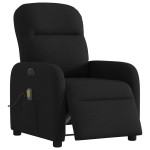 vidaXL Fotoliu electric de masaj rabatabil, negru, textil vidaXL Fotoliu electric de masaj rabatabil, negru, textil