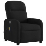 vidaXL Fotoliu electric de masaj rabatabil, negru, textil vidaXL Fotoliu electric de masaj rabatabil, negru, textil
