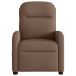 vidaXL Fotoliu electric de masaj rabatabil, maro, textil