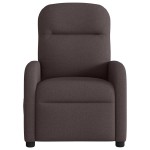 vidaXL Fotoliu electric de masaj rabatabil, maro închis, textil