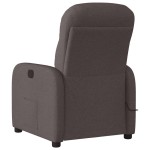 vidaXL Fotoliu electric de masaj rabatabil, maro închis, textil