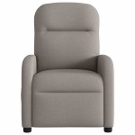 vidaXL Fotoliu electric de masaj rabatabil, gri taupe, textil