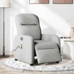 vidaXL Scaun reclinabil electric pentru masaj Cloud Grey Fabric vidaXL Scaun reclinabil electric pentru masaj Cloud Grey Fabric