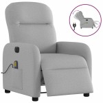 vidaXL Scaun reclinabil electric pentru masaj Cloud Grey Fabric vidaXL Scaun reclinabil electric pentru masaj Cloud Grey Fabric