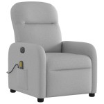 vidaXL Scaun reclinabil electric pentru masaj Cloud Grey Fabric vidaXL Scaun reclinabil electric pentru masaj Cloud Grey Fabric
