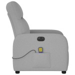 vidaXL Scaun reclinabil electric pentru masaj Cloud Grey Fabric vidaXL Scaun reclinabil electric pentru masaj Cloud Grey Fabric