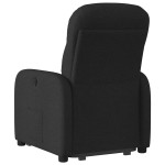 vidaXL Fotoliu rabatabil cu ridicare pe verticală, negru, textil
