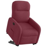 vidaXL Fotoliu rabatabil cu ridicare, roșu vin, material textil