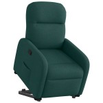 vidaXL Fotoliu rabatabil ridicare pe verticală, verde închis, textil vidaXL Fotoliu rabatabil ridicare pe verticală, verde închis, textil