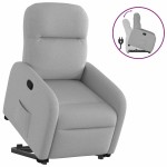 vidaXL Scaun înclinabil vertical din țesătură gri nor vidaXL Scaun înclinabil vertical din țesătură gri nor