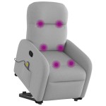 vidaXL Scaun de masaj în picioare, înclinat, țesătură gri nor vidaXL Scaun de masaj în picioare, înclinat, țesătură gri nor