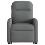 vidaXL Fotoliu electric rabatabil cu ridicare, gri închis, textil