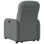 vidaXL Fotoliu electric rabatabil cu ridicare, gri închis, textil