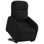 vidaXL Fotoliu electric rabatabil cu ridicare, negru, textil