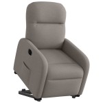 vidaXL Fotoliu electric rabatabil cu ridicare, gri taupe, textil