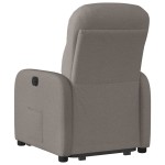 vidaXL Fotoliu electric rabatabil cu ridicare, gri taupe, textil