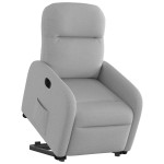 vidaXL Scaun reclinabil electric, țesătură gri nor vidaXL Scaun reclinabil electric, țesătură gri nor
