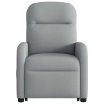 vidaXL Fotoliu electric masaj rabatabil cu ridicare, gri închis textil