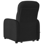 vidaXL Fotoliu electric de masaj rabatabil cu ridicare, negru, textil