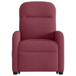 vidaXL Fotoliu de masaj electric rabatabil cu ridicare roșu vin textil vidaXL Fotoliu de masaj electric rabatabil cu ridicare roșu vin textil