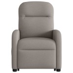 vidaXL Fotoliu electric masaj rabatabil cu ridicare, gri taupe, textil