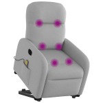 vidaXL Scaun electric pentru masaj picioare în picioare stofa gri nor
