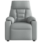 vidaXL Fotoliu rabatabil electric, gri deschis, textil